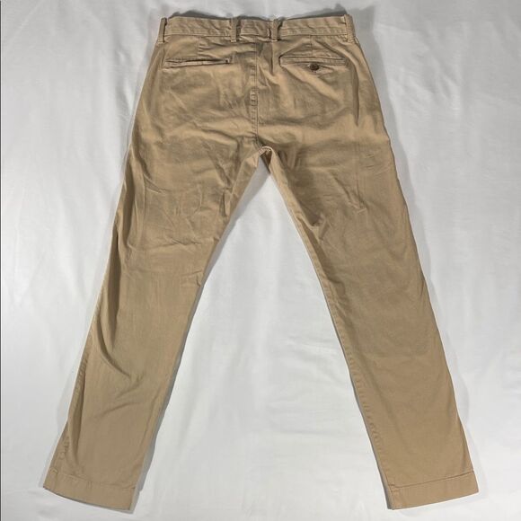 J. Crew mens golden khaki Flex Slim fit flat front chino pants - size 32x32 - Picture 3 of 12